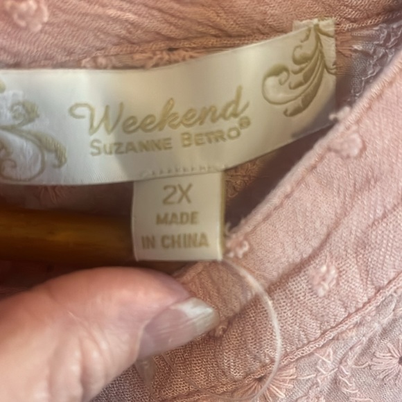 Pink Sleeveless Eyelet Top - Picture 2 of 3